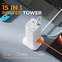 Imagem de Protetor de Surto TESSAN Power Strip Tower de 15 Pés - 12 AC + 3 USB