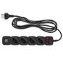 Imagem de Protetor Eletrônico Intelbras EPE 204 USB, com 4 Tomadas e 2x USB, Preto - 4824205