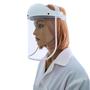 Imagem de Protetor facial face shield reto preto branco visor transparente