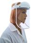 Imagem de Protetor facial face shield reto preto branco visor transparente