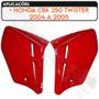 Imagem de Protetor Par Aba Tanque Cbx 250 Twister 2004 A 2005 Vermelho