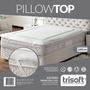 Imagem de Protetor pillow top macio confortavél 0,90 x 1,90 x 0,30 cm de altura cama colchão solteiro trisoft