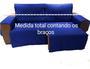 Imagem de Protetor Sofá 2.30m(medindo Com Braços)2 Modulos Retratil e reclinavel -azul royal - RJ ENXOVAIS