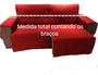 Imagem de Protetor Sofá 2.30m(medindo Com Braços)2 Modulos Retratil e reclinavel - vermelho