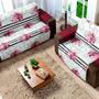 Imagem de Protetor Sofa Estampado Isabela 2 E 3 Lugares - Floral Vinho