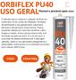 Imagem de Pu 40 Selante Adesivo Silicone Orbiflex Kit C/8 Und Cinza