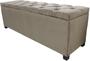 Imagem de Puf Baú Estofado Em Capitonê Queen 160x40x45cm Marrom Claro - Produto Direto de Fábrica