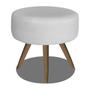Imagem de Puf Puff Decorativo Redondo Rosê E Branco Combo Com 2