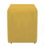 Imagem de Puf Quadrado Banqueta Cubo Decorativo Dado Amarelo Para Sala