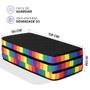 Imagem de Puff 3 em 1 Multiuso Casal Dobrável D33 Rainbow - BF Colchões