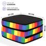 Imagem de Puff 3 em 1 Multiuso Solteiro Dobrável D33 Rainbow - BF Colchões