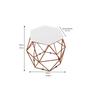Imagem de Puff Aramado Onix Hexagonal Base Bronze Marrom Claro