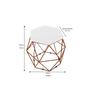 Imagem de Puff Aramado Onix Hexagonal Base Bronze material sintético Rosa Pink