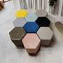 Imagem de Puff Banco Hexagonal Versátil Estilo E Conforto 7 Cores.
