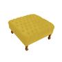 Imagem de Puff Banco Retrô Luis Xv Capitonê 40 x 70 x 70cm Quarto Closet Suede Amarelo - DL DECOR