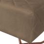 Imagem de Puff Banqueta Bela Suede Cappuccino Base Metal Cobre - Vallisa Decor