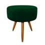 Imagem de Puff Banqueta Berlim Suede Verde Pés Castanho Drossi