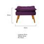 Imagem de Puff Banqueta Decorativa Zatti Palito Mel Sala de Estar Recepção Quarto Suede Roxo - DAMAFFÊ MÓVEIS