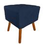 Imagem de Puff Banqueta Decorativo Estofado Para Quarto Closet Isabella Suede Azul Marinho - LM DECOR