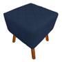 Imagem de Puff Banqueta Decorativo Estofado Para Quarto Closet Isabella Suede Azul Marinho - LM DECOR