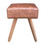 Imagem de Puff Banqueta Decorativo Pé Palito Natural Ibiza Sintético PU Nozes D03 - D'Rossi