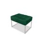 Imagem de Puff Banqueta Minimalista Capitone Estofado Pés Base de Aço -  Verde Suede 