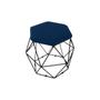 Imagem de Puff Banqueta Onix Aramado Hexagonal Para Sala Quarto Suede Base Preto