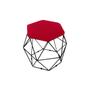 Imagem de Puff Banqueta Onix Aramado Hexagonal Para Sala Quarto Suede Base Preto