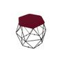 Imagem de Puff Banqueta Onix Aramado Hexagonal Para Sala Quarto Suede Base Preto