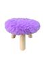 Imagem de Puff Banqueta Pelúcia Madeira Resistente Roxo43