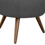 Imagem de Puff Banqueta Redondo Classic Suede Cinza - SA Móveis