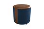 Imagem de Puff Banqueta Redondo Copenhage Azul Matrix