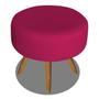 Imagem de Puff Banqueta Sofia Decorativo Sala de Estar Quarto Recepção material sintético Pink - DAMAFFÊ MÓVEIS
