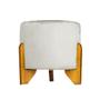 Imagem de Puff Banqueta THOR Luxo Decorativo  - Bege Corvim