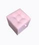 Imagem de Puff baú quadrado - 1 lugar - 36x36cm - rosa claro - material sintético