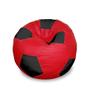 Imagem de Puff Bola Super em Corino Vermelho & Preto