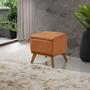 Imagem de Puff Capitone com Base Madeira D26 Soft Linho Sofatec