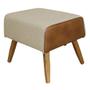 Imagem de Puff Decorativo 60 cm Viseo C-02 A-184 Bege Escuro/Camel - Domi