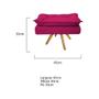 Imagem de Puff Decorativo Apolo Base Giratória de Madeira Sala de Estar Quarto Suede Pink