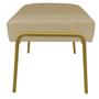 Imagem de Puff Decorativo Ariel Ferro Base Gold Veludo Cappuccino - Montanaris Decor