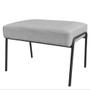 Imagem de Puff Decorativo Ariel Ferro Base Preto Veludo Cinza - Montanaris Decor