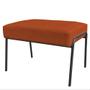 Imagem de Puff Decorativo Ariel Ferro Base Preto Veludo Terracota - Montanaris Decor