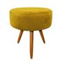 Imagem de Puff Decorativo Banqueta Dóris Redondo Suede Amarelo