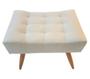Imagem de Puff Decorativo Banqueta Retangular Pés de Madeira Viena Tecido Suede Bege Claro