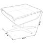 Imagem de Puff Decorativo Base Giratória Cromada Charger Suede Grafite G19 - Gran Belo