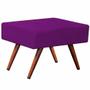 Imagem de Puff Decorativo Charme Retangular Suede Roxo - D'Rossi