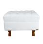 Imagem de Puff Decorativo Chesterfield Elizabeth Corano Branco - 60cm