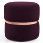 Imagem de Puff Decorativo Com Cinto Rosê Round B-292 Veludo Uva - Domi