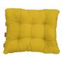 Imagem de Puff Decorativo Costela Base Fixa Suede Amarelo - ADJ Decor