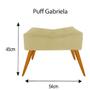 Imagem de Puff Decorativo Gabriela Suede Bege Pés Palito para Sala